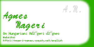 agnes mageri business card